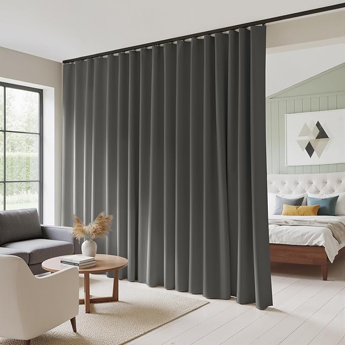 RYB HOME 100%Blackout Room Divider Curtain, Thermal Insulated & Privacy Assurd by RYBHOME