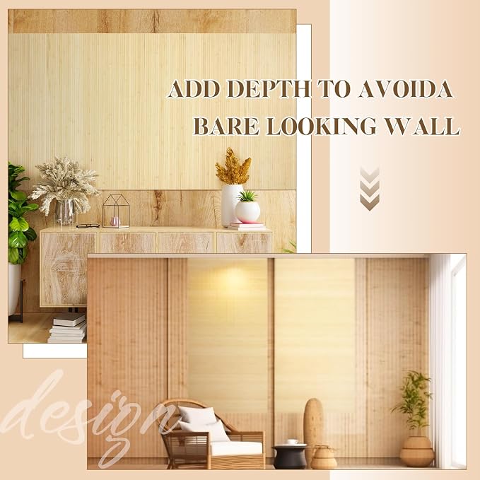 Juexica 3 Pcs Natural Bamboo Wall Panel - Image 3