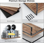 Shario Rustic Wood Floating Shelves - Image 6