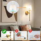 Battery Operated Wall Sconces Set Of 2, Wireless Battery Wall Light - Image 5
