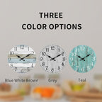 Wall Clock, 10 Inch Wall Clocks Battery Operated Silent Non Ticking, Country - Image 3