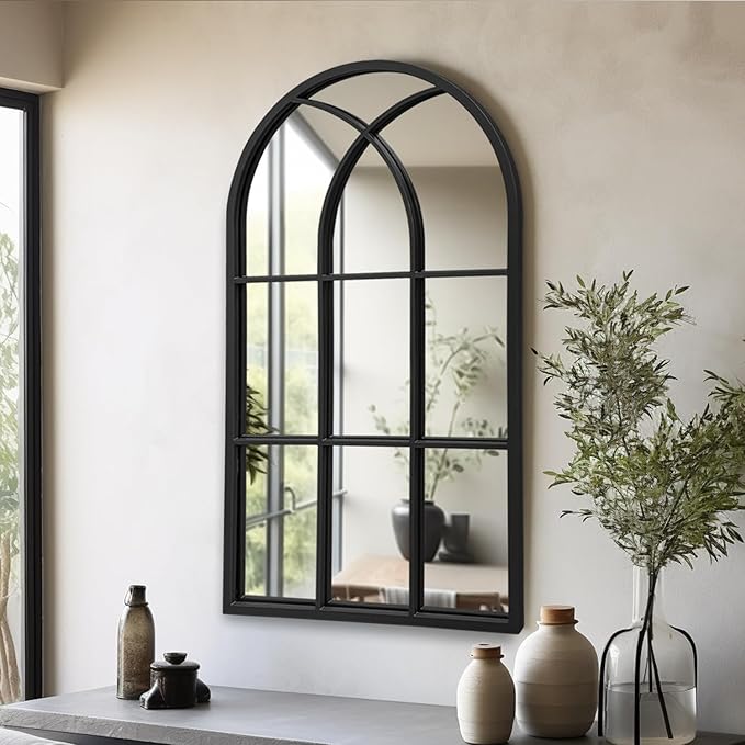 Dewfig Arched Window Wall Mirror, Decorative Mirror, Vanity Mirrors by YourSpacePerfectlyReflected