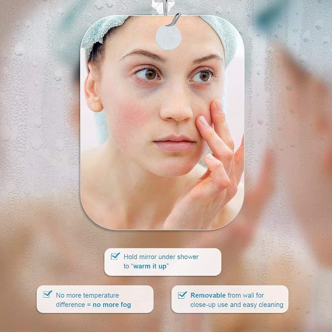APHUIME Deluxe Large Fogless Shower Mirror, Fogless Shaving Mirror, Anit-Fog - Image 4