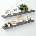 Homeforia Gray Floating Shelf 48 inch, High End Solid Real Wood 48inch Floating by Homeforia