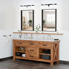 20”x 28” Black Bathroom Mirrors - Image 2