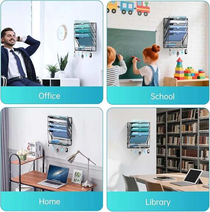 2 Pack 5 Tier Wall File Organizer - Image 7