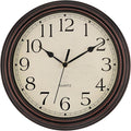 Foxtop 14 Inch Wall Clock Battery Operated Silent Non-Ticking Round Classic by Foxtop