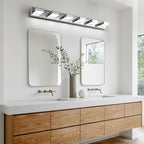 SineRise LED Modern Bathroom Vanity Light Fixtures, Chrome Modern Acrylic - Image 5
