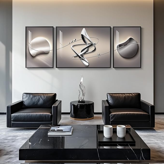 Extra Large Framed Modern Abstract Wall Art - Image 3