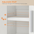 HOOBRO Bathroom Wall Cabinet, Medicine Cabinet, 15 x 7.1 x 16.1Inches, - Image 6