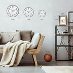 Wall Clock 12Inch White-Black Modern Simple Quartz Decorative Clock Non-Ticking - Image 3