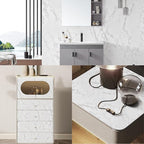 practicalWs Marble Wallpaper Granite Gray/White Paper Roll 23.6" x 196" Kitchen - Image 6