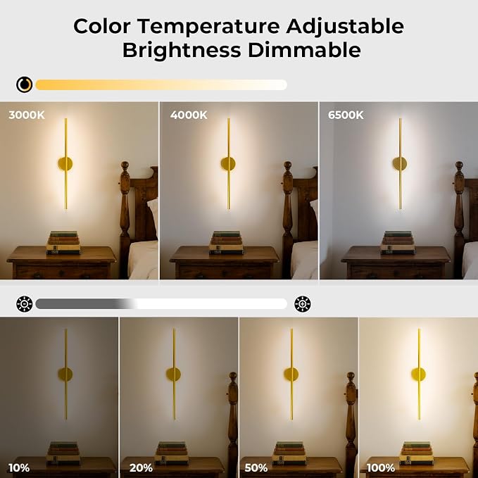 GvvooHome 1 Pack Battery Operated Wall Sconce Detachable 360°Rotate, Wireless - Image 2