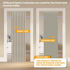 AJAZZ 100% Blackout Door Curtain Accordion Door Closet Curtain Invisible - Image 3