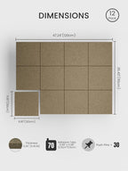 Bumusty Large Cork Board 48" x 36" Alternative - Image 2