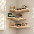 Floating Corner Shelves, Wall Shelf Set of 3, Shelves - Image 6