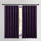 NICETOWN Purple Velvet Curtains 63 inches - Image 2