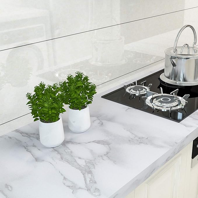 Art3d 15.8" x 120" Tile Sticker Marble - Image 5