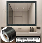 DESOMINOR 32FT Black Border Peel &Stick Black Wood Grain Wallpaper Border - Image 7