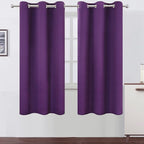LEMOMO Purple Thermal Blackout Curtains/42 x 72 Inch/Set of 2 Panels Room by Lemomo