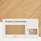 OUZUGIE 1 Pack 96x48 Inch Natural Bamboo Wall Panel – Twinned Carbides Pole - Image 2
