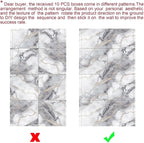 10pcs Thick Marble Peel and Stick Waterproof Wall Panels, Heat-Resistant - Image 8