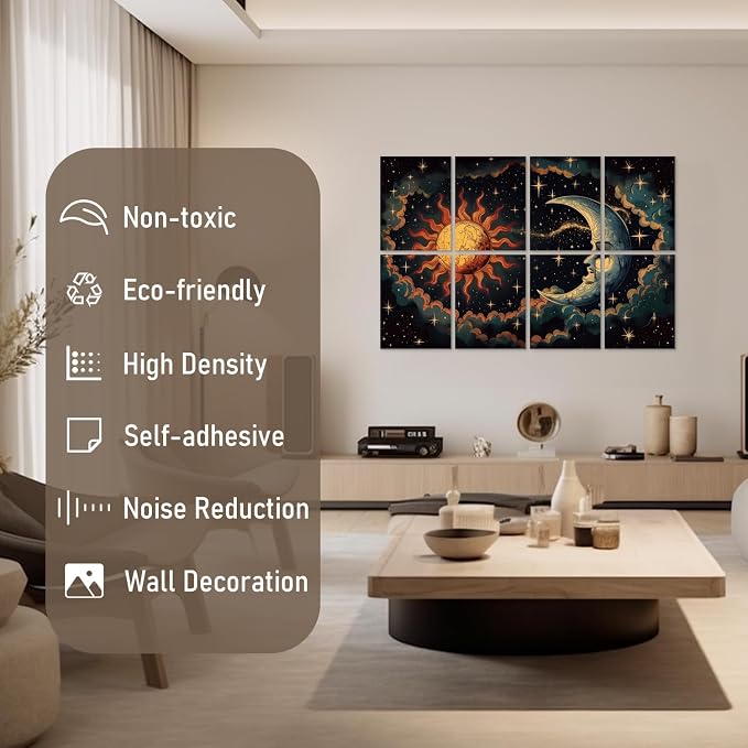 Art Acoustic Panels Tiles Decorative Room Sound Proof Foam Absorbing Panels - Image 2