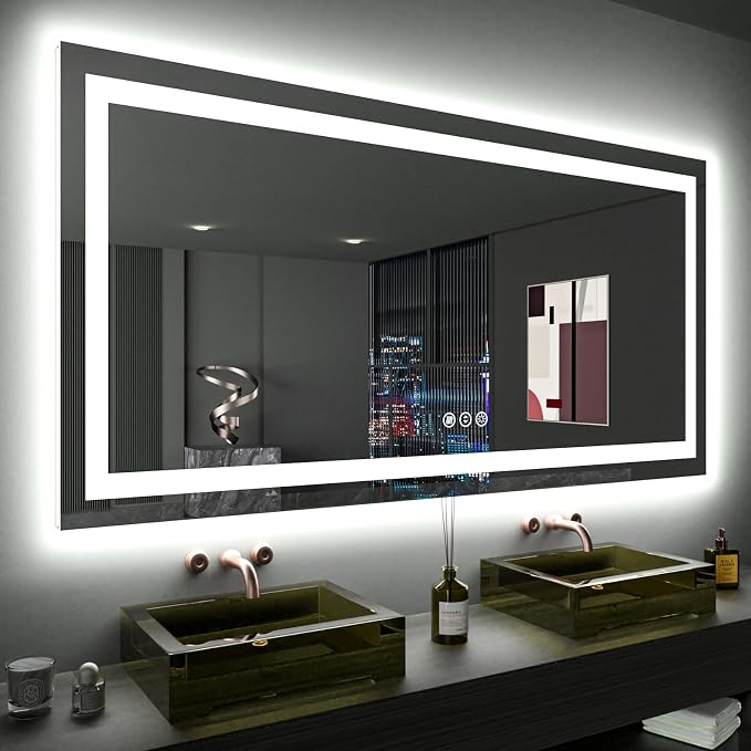 LOAAO 60X36 LED Bathroom Mirror by LOAAO