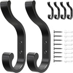 bussdis Wall-Mount Coat Hooks, Heavy Duty 30LB Hooks - Image 8