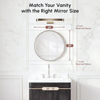 USHOWER Brushed Nickel Bathroom Mirrors - Image 6