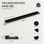Boswillon 70.9 Inches Long Floating Shelves, 2 Set Modern Wall Shelf - Image 3