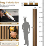 Wood Slat Wall Panels 4 Pack 94.5" x 7.9", Acoustic Wooden Panel - Image 5