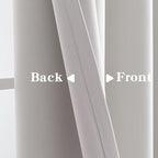 IGEMAEVE Greyish White Curtains 96 Inch Length 2 Panels Set, Light Filtering - Image 4