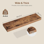 RALGEND Floating Shelves for Wall, 1.5" Thick Wall Shelf Set of 3 - Image 3