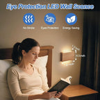 Wood Wall Sconce Indoor Wall Lights Hardwired 2 Pack Up and Down Wall Mount - Image 5