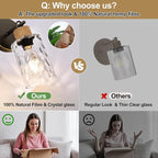 MOKATNG Set of 2 Wall Sconces for Bathroom, Coastal Modern Vanity Lights - Image 5