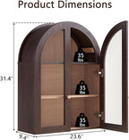 Bathroom Arched Wall Cabinet Over The Toilet Storage Cabinet, 23.5×31.4 Inch - Image 2