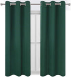 LEMOMO Green Blackout Curtains 34 x 54 Inch Length/Set of 2 Curtain - Image 2