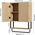 RUSTOWN Fluted Bathroom Wall Cabinet - Image 3