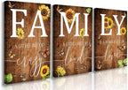 GUBIYU Farmhouse Family Wall Art Set of 3, Rustic Wall Decor - Image 2