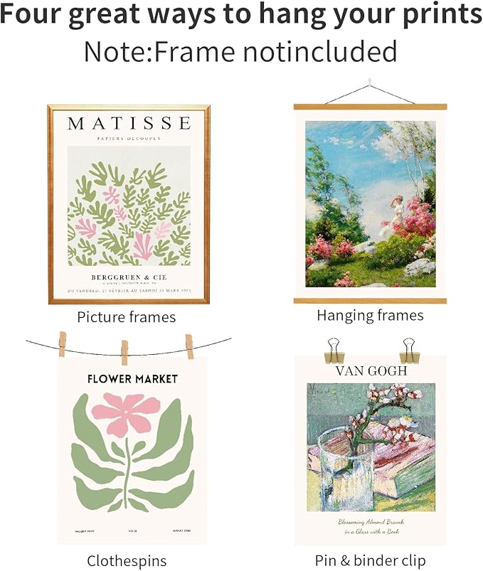 QIAOMICS Colorful Flower Market Wall Art Prints Abstract Matisse Wall Decor - Image 5