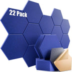 22 Pack Self-Adhesive Acoustic Panels 12" X 10" X 0.4" by Dailycooper