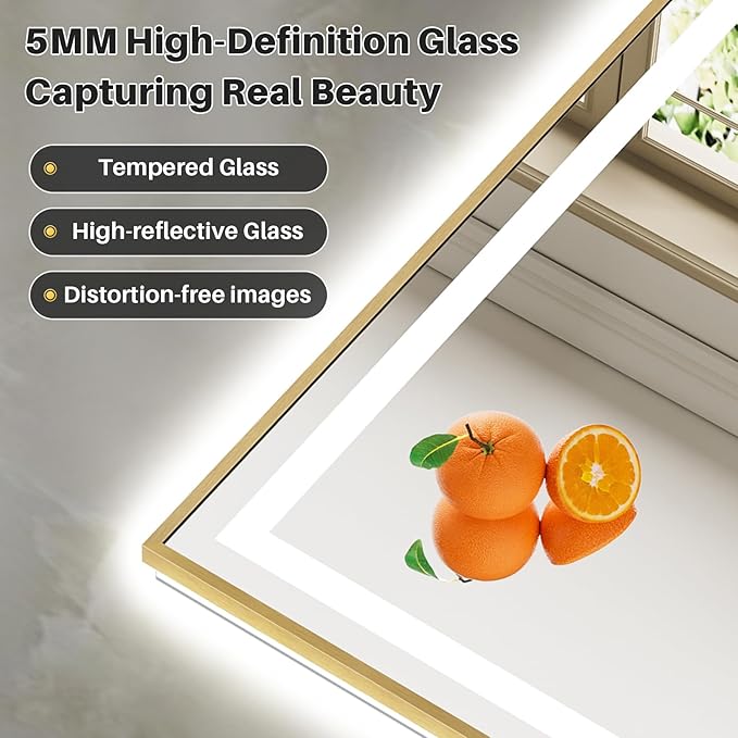 40x30 Inch LED Bathroom Mirror - Image 7