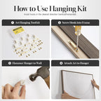 Framed Boho Floral Wall Art for Living Room, 3 Piece Blue Minimalist Botanical - Image 7