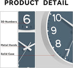 Roymnie Wall Clock 12 Inch Silent Wall Clocks Battery Operated- Modern Non - Image 6