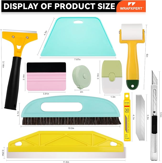 WRAPXPERT Peel and Stick Wallpaper Tools, Wallpaper Smoothing Tool Kit - Image 7