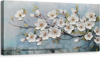 Anolyfi White Textured Flowers Wall Art - Image 2