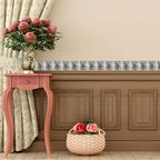 IVN Wallpaper Border Peel and Stick Wall Accent PVC Embossed Silver Floral - Image 7