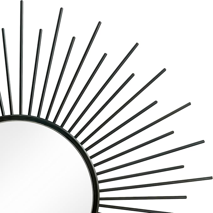 3 Pack Metal Mirrors for Wall Sunburst Wall Mirrors Home Décor Decorative - Image 2