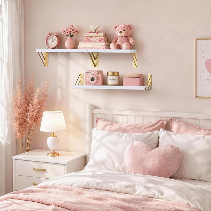 BAYKA Wall Shelves for Bedroom Decor, Floating Wall Shelves for Living Room - Image 2